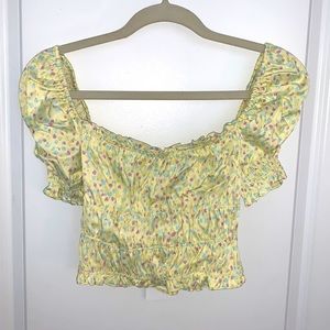 Zara Satin Effect Printed Top